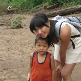 Mimi with one of our students in Laos