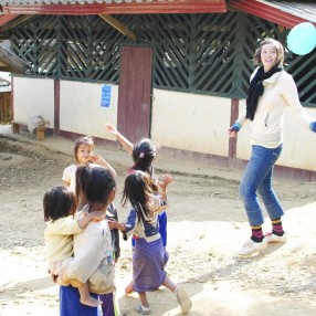 Leslie with some current PoP students