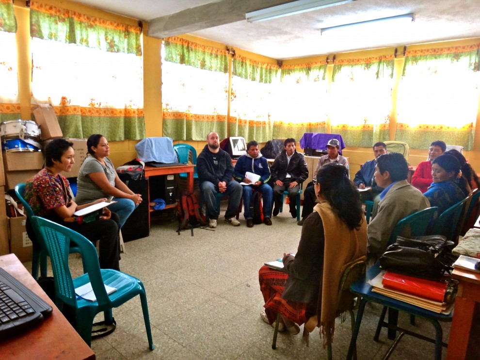 Rocio and Alice meeting with Pamezabal Promise Committee