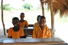 Students in their classroom at Vodzakpo Preschool and Primary School.
